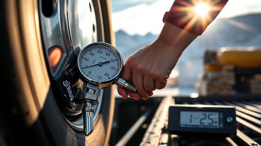 Inflating a tire with a portable air compressor