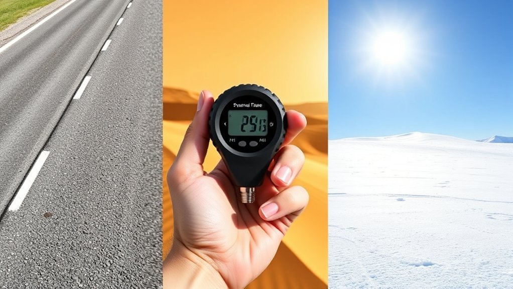 adjust tire pressure accordingly