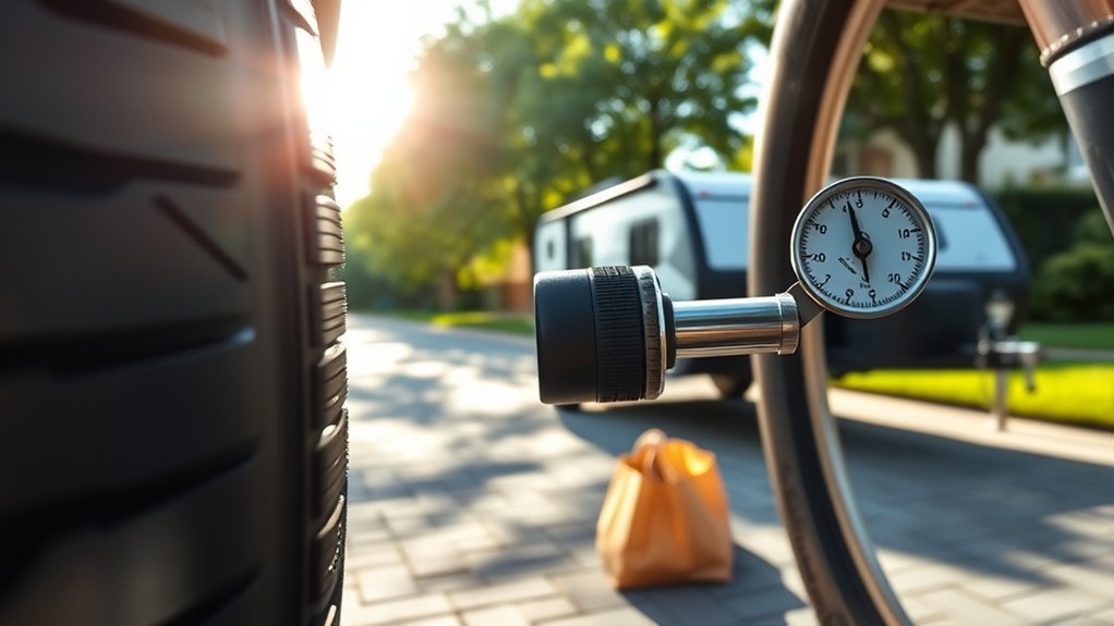 adjust tire pressure accordingly