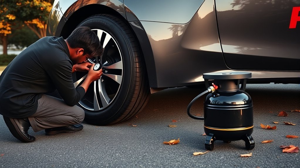 adjust tire pressure regularly