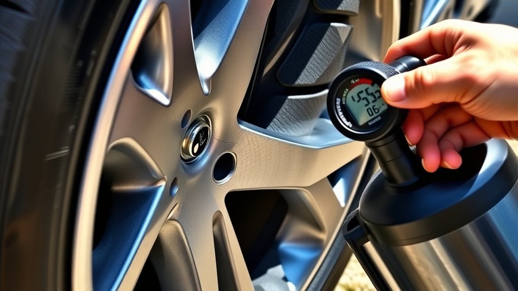 check and adjust tire pressure