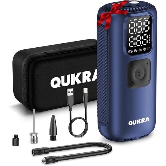 T22 Portable Tire Inflator Air Compressor (Blue)