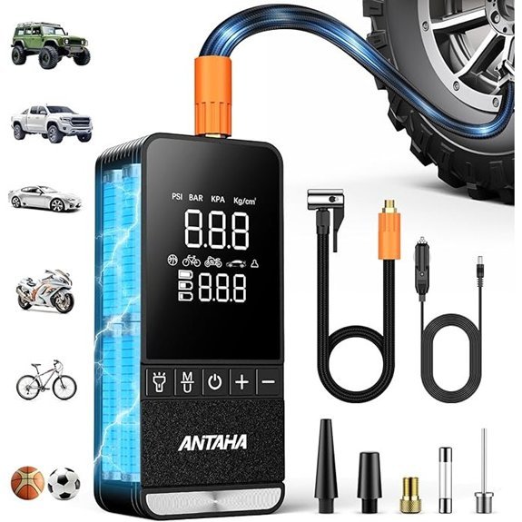 Portable 150 PSI Digital Tire Inflator Air Compressor