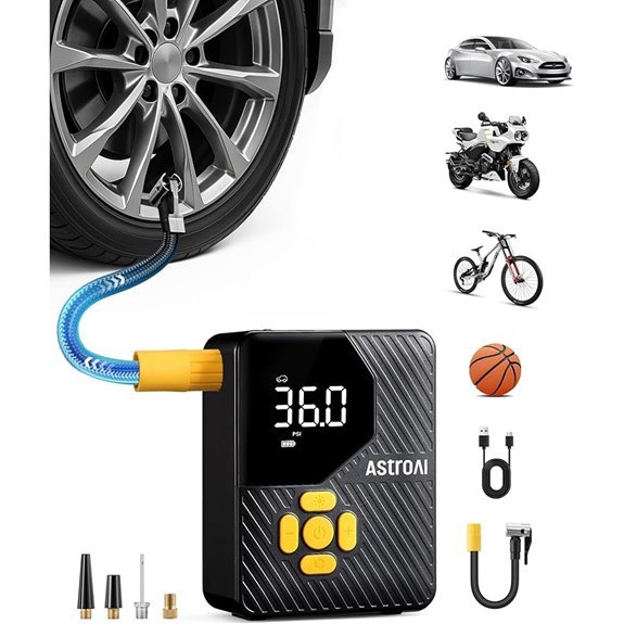 AstroAI L7 Mini Portable Tire Inflator with Gauge
