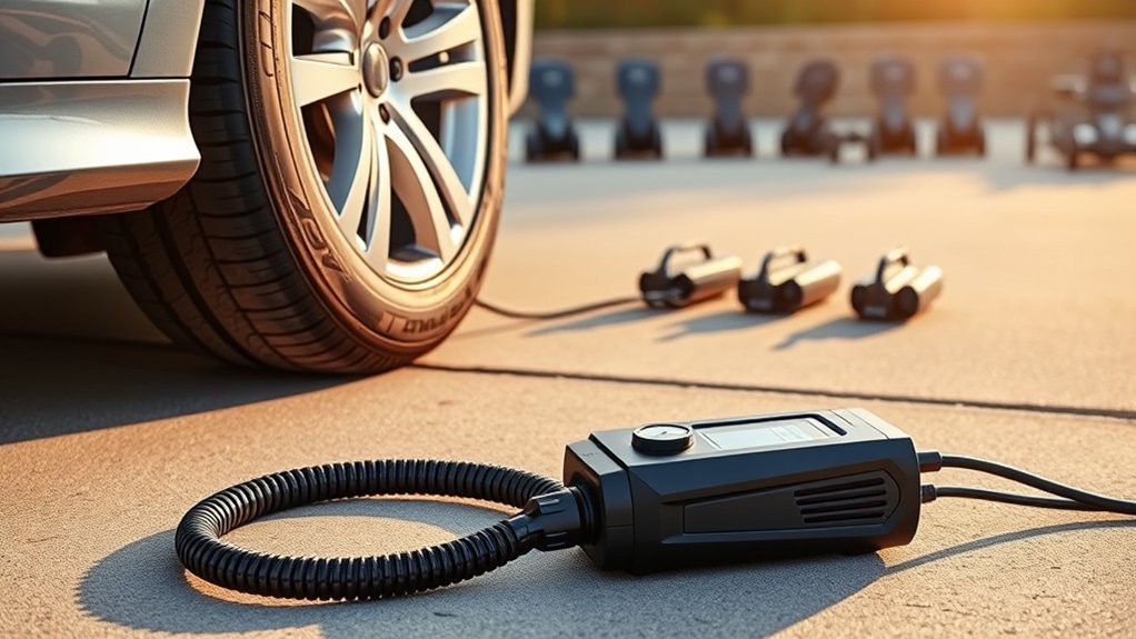 convenient roadside tire inflation