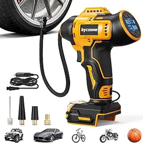 Cordless Tire Inflator for Dewalt 20V (No Battery)