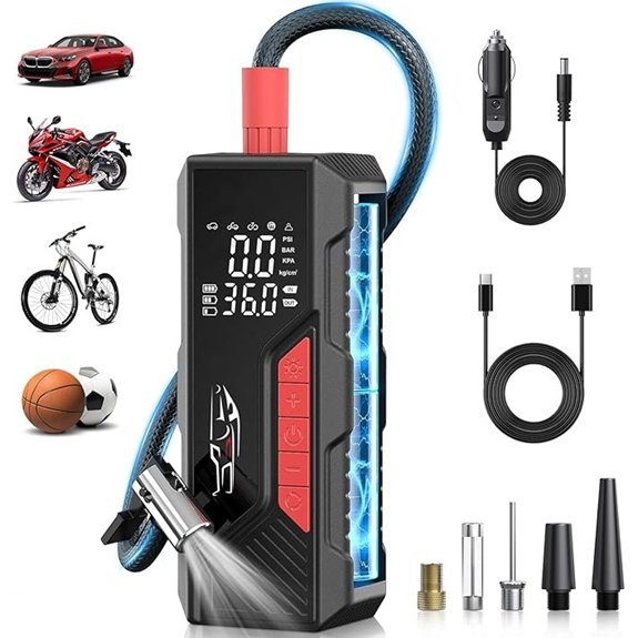 Portable Cordless Tire Inflator Air Compressor (150 PSI)