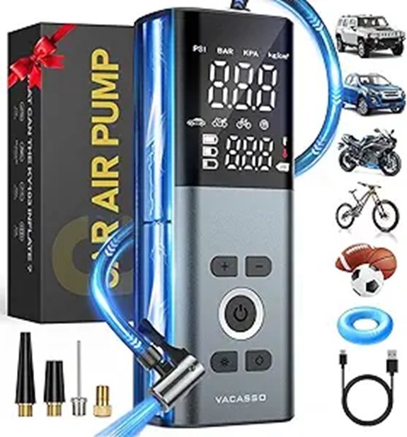 Portable 150PSI Cordless Tire Inflator with Gauge
