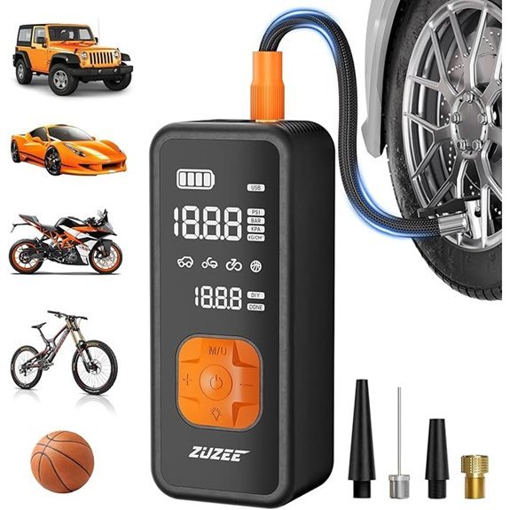 Portable Tire Inflator Air Compressor with Digital Gauge