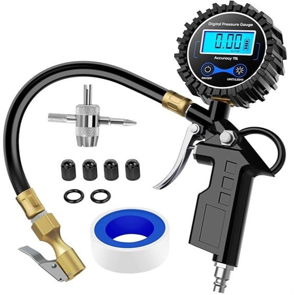 Nilight Digital Tire Inflator Pressure Gauge (250 PSI)