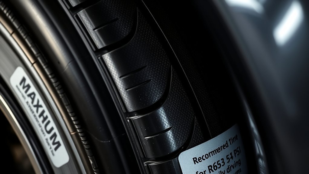 inflate tires to door jamb