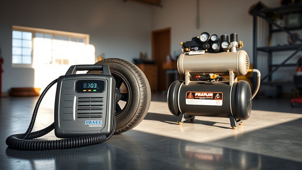 inflator for portability compressor for versatility