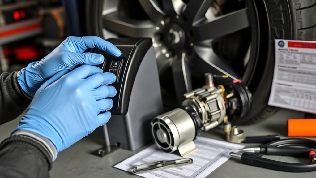 inspect switches motor pump