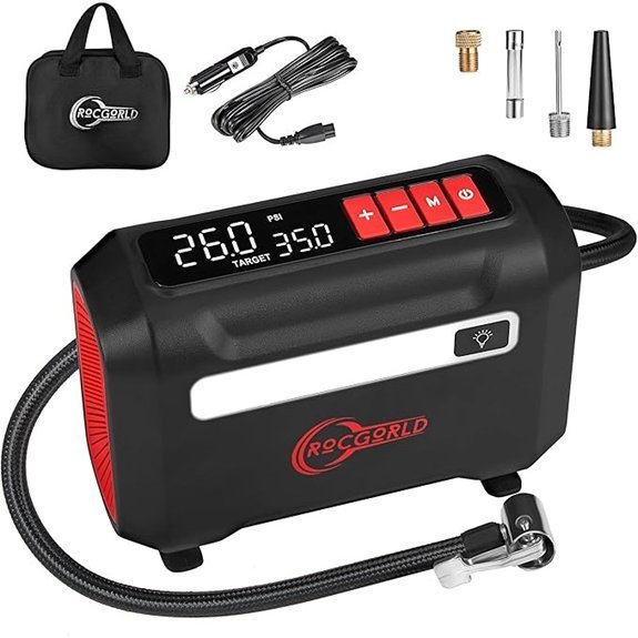 R8 Portable 12V Tire Inflator with Dual Display