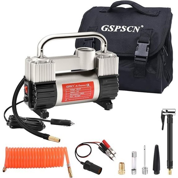 GSPSCN Heavy-Duty 12V 150PSI Portable Tire Inflator