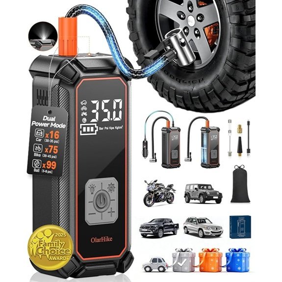 OlarHike Cordless Tire Inflator with 5400mAh Battery