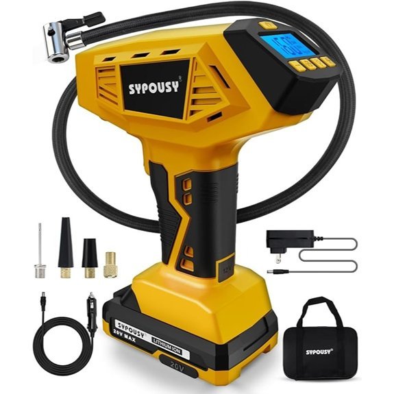 Portable Cordless Tire Inflator 160PSI with Digital Gauge