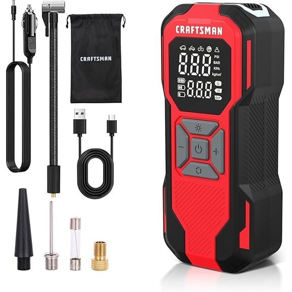 CRAFTSMAN Cordless Portable Tire Inflator with Gauge
