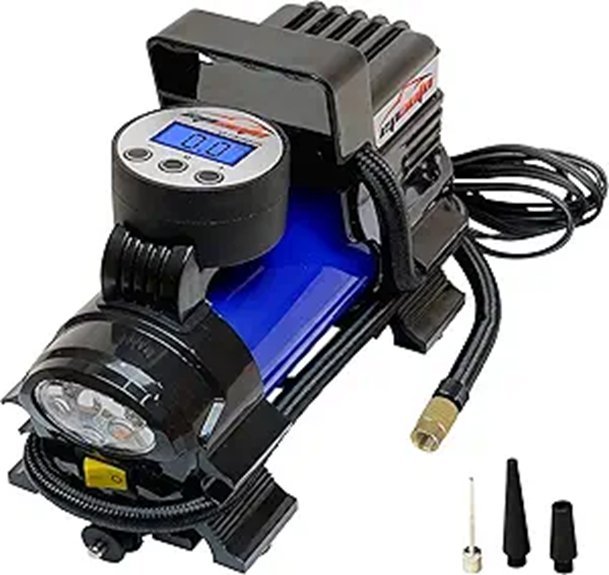 EPAuto 12V DC Portable Air Compressor Pump Digital Tire Inflator