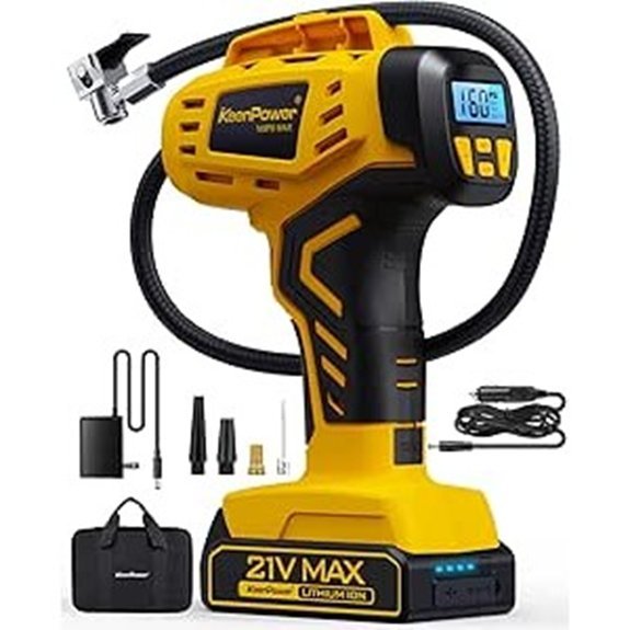 KeenPower 21V Portable Tire Inflator (160PSI)