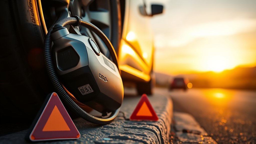 portable tire air pump