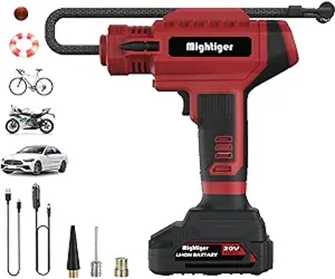 20V Cordless Mini Tire Inflator with Digital Gauge