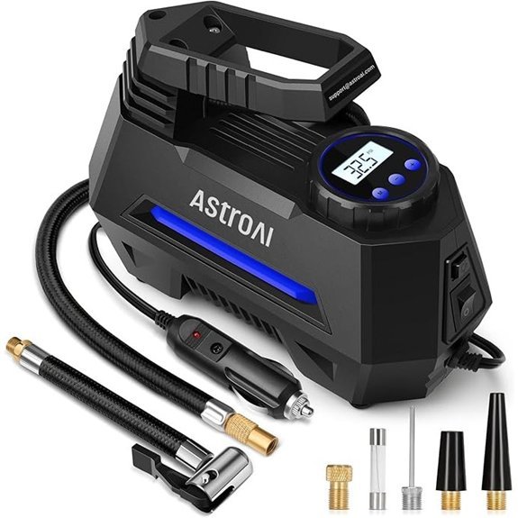 AstroAI Portable 12V Tire Inflator with LED Light
