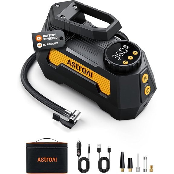 AstroAI H2 Pro Portable Tire Inflator (Yellow)