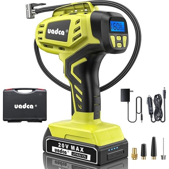 Portable 160PSI Rechargeable Tire Inflator with Gauge