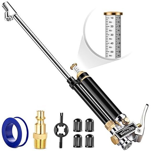 Heavy Duty Tire Inflator with Pressure Gauge