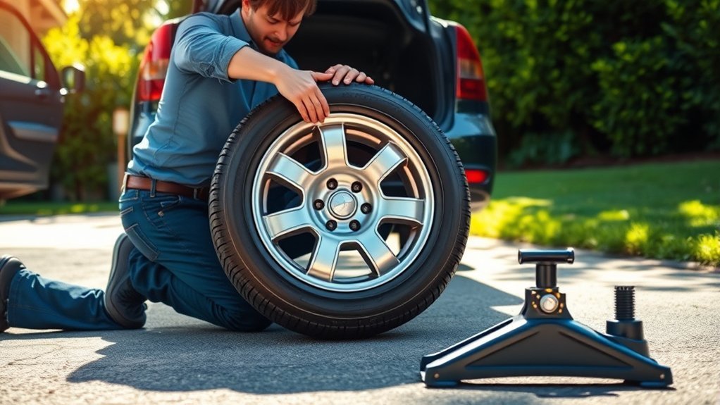 safely access spare tire