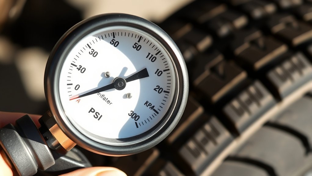 tire inflator gauge reading