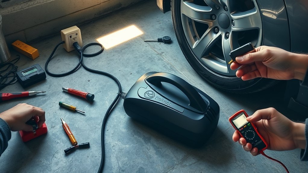 tire inflator troubleshooting steps