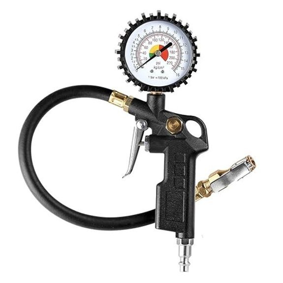 CZC AUTO Tire Inflator/Deflator Pressure Gauge with Hose