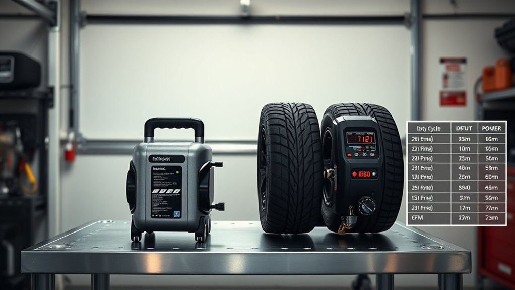 tire inflators psi comparison