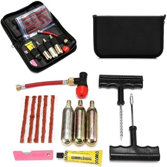 CO2 Tire Inflator & Tubeless Puncture Repair Kit