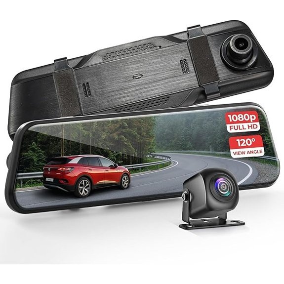 Pyle Dual Dash Cam Rearview Mirror with 1080p HD