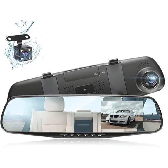 Car Dash Cam Rearview Mirror Camera 1080P