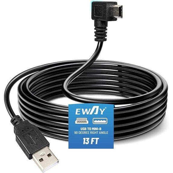 EWAY Mini USB Dash Cam Power Cable (13ft)