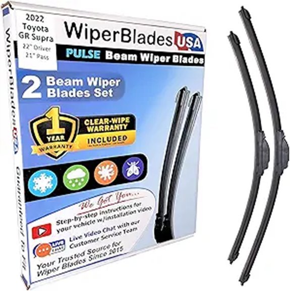 Wiper Blades for 2022 Toyota GR Supra Wipers w/1yr Warranty (Set of 2)