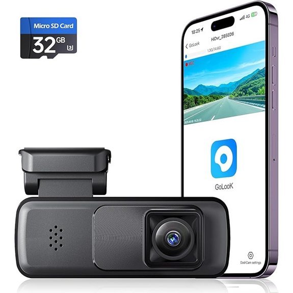 Mini Dash Cam Front 2K with WiFi and Night Vision