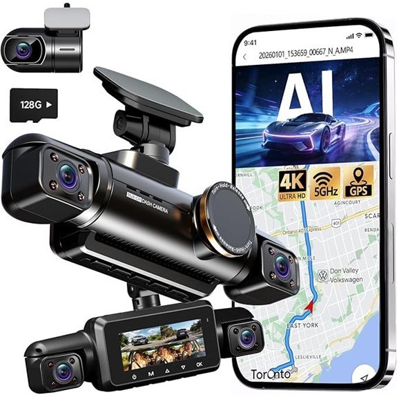 4-Channel 4K Dash Cam with 360° View