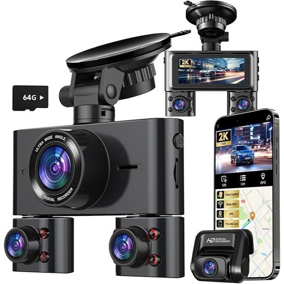 Dash Cam 360° with 4 Channel Camera for Cars