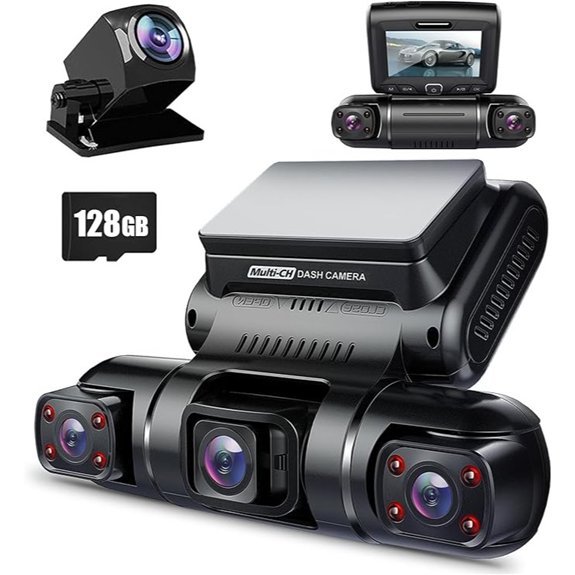 PRUVEEO 360 Degree 4 Channel Dash Cam with GPS