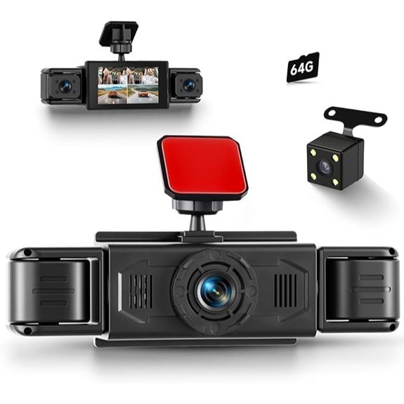 360° 4 Channel HD Dash Cam with 64GB SD Card