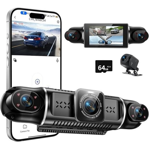 360° View 4 Channel Dash Cam with Night Vision