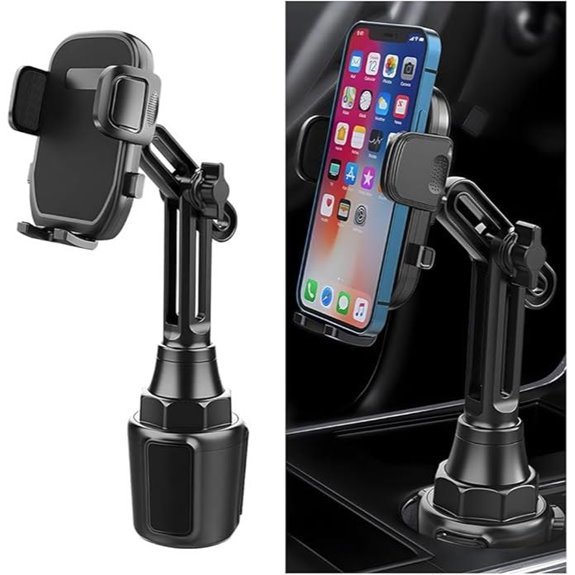 Car Cup Phone Holder with 360° Rotation