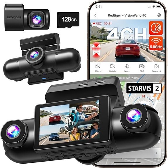 REDTIGER 4 Channel 360° View Dash Cam (VP40)