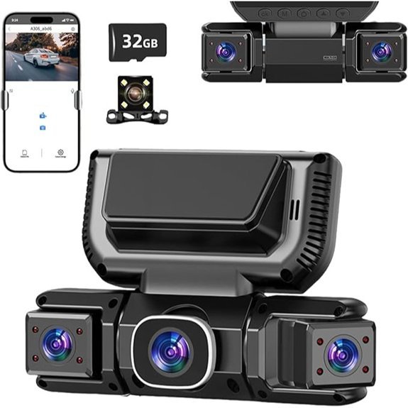 360° WiFi 4-Channel Dash Cam Video Recorder