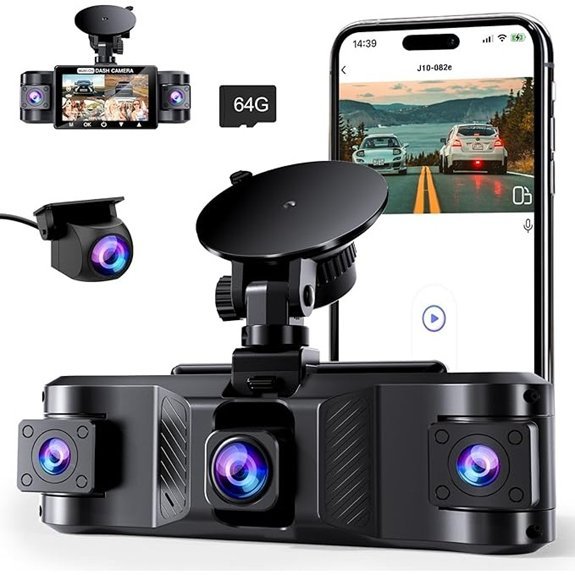 4 Channel 2.5K Dash Cam with 64GB SD Card